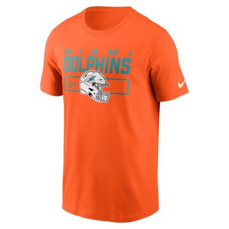 Nike Miami Dolphins Helmet Essential Nike Mens NFL T-Shirt in Orange | N19989N9P-LQC