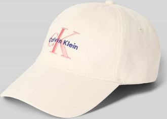 Calvin Klein Gr&ouml;&szlig;enverstellbare Cap mit Label-Stitching in Beige, Gr&ouml;&szlig;e 1