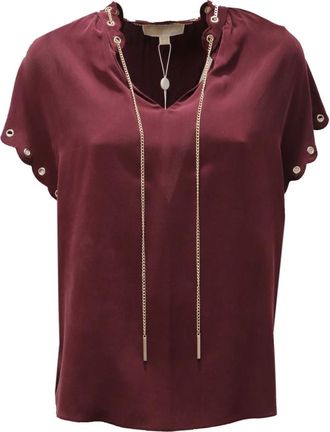 Michael Kors Zijden Blouse - Dames - Blouses - Rood - S - Overhemden