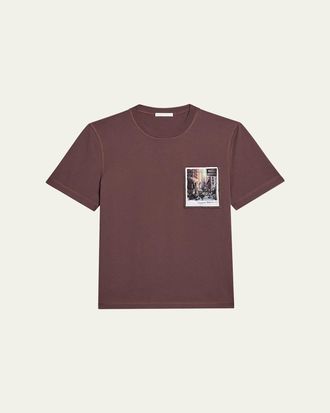 Helmut Lang Mens Manhattan Postcard T-Shirt
