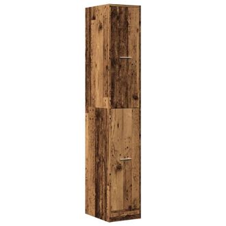 Berkfield Home Elegant Apothecary Cabinet&not;Old Wood 30x41x174.5 cm Engineered Wood in Brown