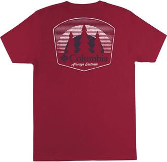 Columbia Mens Fade Graphic T shirt Red Size Medium