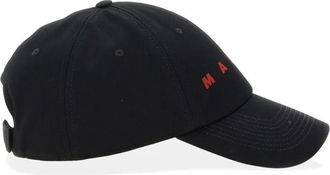 Marni Caps & Mützen - Black Baseball Hat With Structured Crown - Gr. L - in Schwarz - für Damen