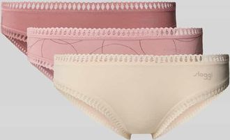 sloggi Slip mit spitzen-Bordüre Modell Crush im 3er-Pack in Mauve, Größe XL