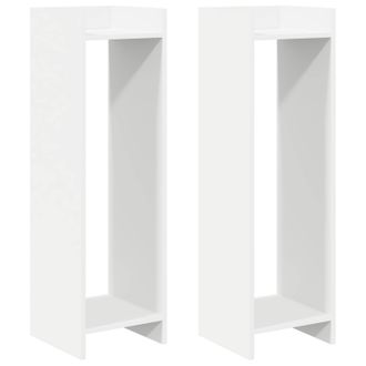 vidaXL Soporte De Plantas 2 Uds. Blanco 30 X 30 X 100 Cm Vidaxl