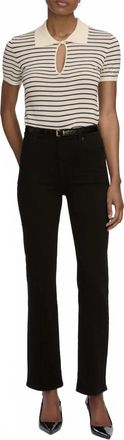 Frame Denim Le Sleek Straight Jean In Black