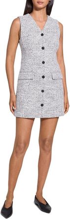 Theory Tweed Blazer Dress in White Multi at Nordstrom Rack, Size 14