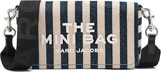 Marc Jacobs The Stripe Canvas Mini Bag Cross Body Womens Handbags Blue Sea, Canvas/Polyester