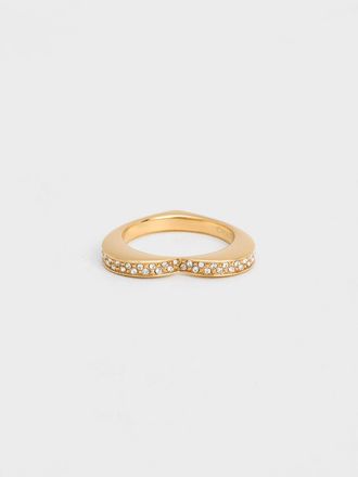 Charles & Keith Malorie Crystal Heart Ring