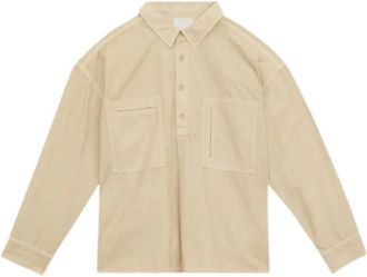 Isabel Marant Overhemden, Heren, Beige, S, Katoen, Cotton Werkkleding Overhemd