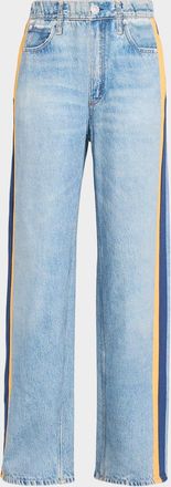 Rag & Bone rb Miramar Terry Wide-Leg Track Jeans