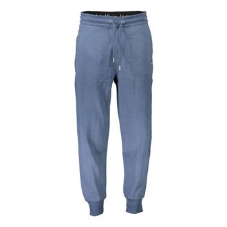 Calvin Klein Broeken, Heren, Blauw, S, Katoen, Blauwe Katoenen Jeans & Broek met Sportbroek
