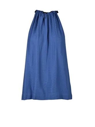 Attic and Barn Fluid Draped Viscose Top with Gathered Neckline