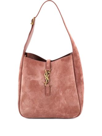 Saint Laurent Le 5 a 7 Supple Suede Small hobo bag - women - Suede - One Size - Pink