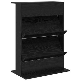 vidaXL Estante De Revistas Roble Negro 70 X 41 X 96 Cm Vidaxl