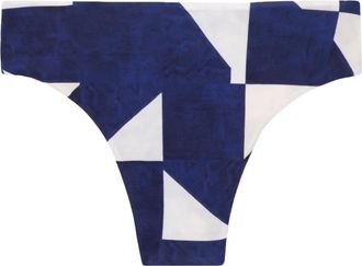 Lenny Niemeyer Cl&aacute;ssica geometric-print bikini bottom - White