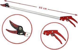 Trade Shop Trade Shop - Forbice Potatura Coglifrutta Cesoia Raccogli Frutta 80 Cm Taglia Piante Giardino