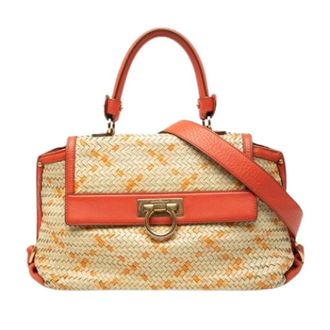 Ferragamo Pre-owned Handbags, female, Multicolor, Size: ONE SIZE Pre-owned Leather Handbag