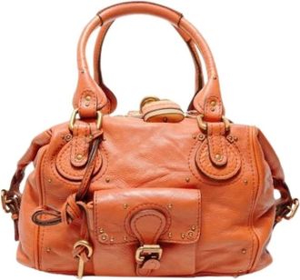 Chlo&eacute; Pre-owned Handbags, female, Orange, Size: ONE SIZE Pre-owned Paddington Shoulder Bag