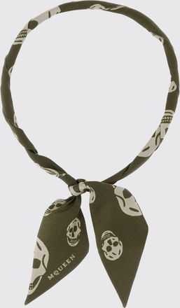 Alexander McQueen McQueen Bandeau in pura seta con stampa Skull