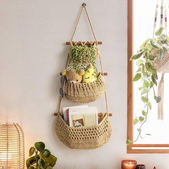 OEM Cesta Colgante Para Frutas - Organizador De Yute De 3 Niveles