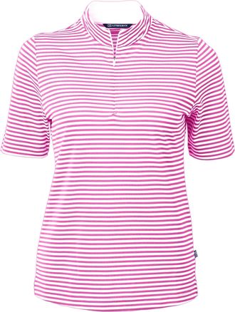 Cutter & Buck Virtue Eco Pique Stripe Recycled Womens Top