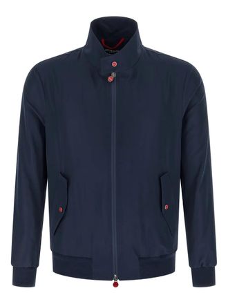 Kiton Cima jack met mandarijnkraag - Blauw