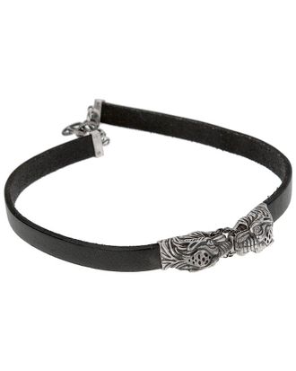 Gucci Silver Double Tiger Choker Necklace