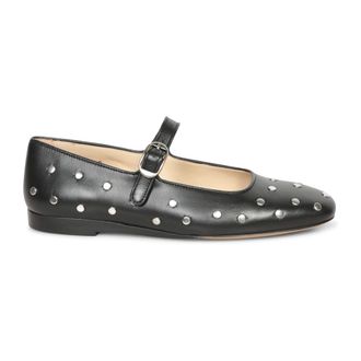 Le Monde Beryl Ballerinas, female, Black, Size: 8 US Studded Leather Mary Jane