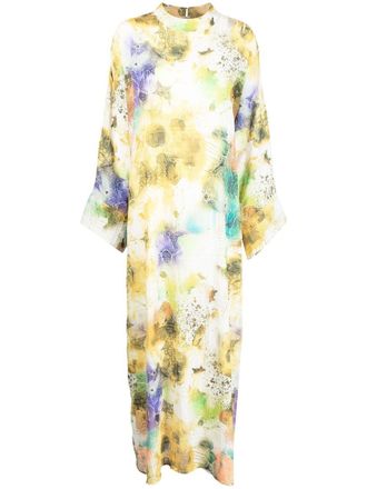 Bambah Maxi-jurk met hoge hals - Geel