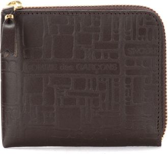 Comme Des Gar&ccedil;ons Embossed Logo Portemonnee - unisex - Portefeuilles - Bruin - ONE Size - Leer - Accessoires