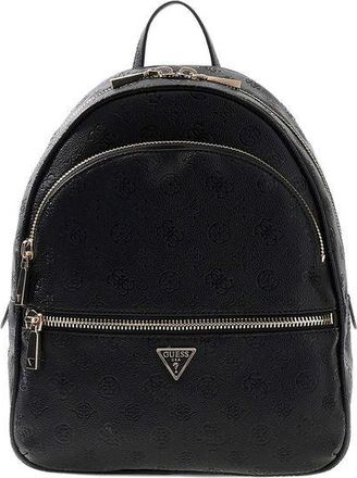 Guess Womens Backpack Black Logo Polyurethane Bags - Backpacks