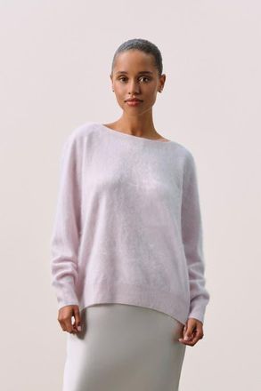 Naked Cashmere DOVE BRUSHED CASHMERE BOATNECK in Marble Mist at Nordstrom, Size X-Small