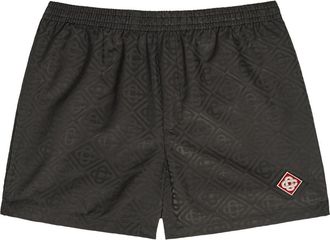 Casablanca Casablanca Logo-appliqu&eacute;d Monogram Shell Swim Shorts - Black - XL
