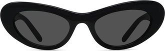 Loewe Slim Black Oval Sunglasses