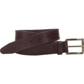 Johnston & Murphy Deaton Leather Belt in Dark Brown at Nordstrom, Size 32