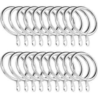 OEM 20 Anillas Met&aacute;licas Para Cortinas, 45 Mm De Di&aacute;metro Interior, Anillas Decorativas Para Cortinas, Ganchos Para Colgar Con Ojales Fijos - Crezuo
