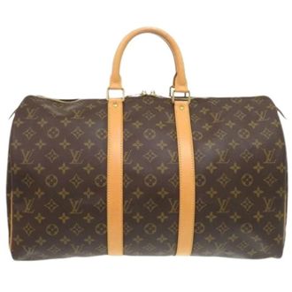Louis Vuitton Pre-owned Vintage Boston Bag - Heren - Vintage Weekendtas - Bruin - ONE Size - Vintage