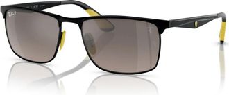 Ray-Ban Gepolariseerde Zwart | Grijze Zonnebril - unisex - Zonnebrillen - Zwart - 57 MM - Accessoires