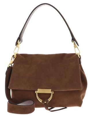Abro Leather Suede Shoulder Bag Temi Wood dark brown