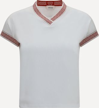 Versace T-shirt con dettagli greca Woman 40