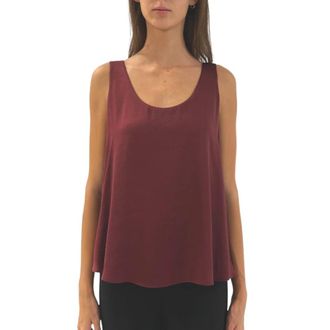 Joseph Ribkoff Hammered Satin Sleeveless Top - Dames - Tops zonder mouwen - Rood - L - Polyester - Tops