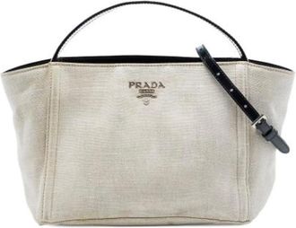 Prada Pre-owned Borsa a mano in tela - - Pre-owned - Donna - Beige - ONE SIZE