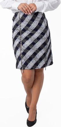 Burberry Classic Check Tweed Straight Hem Skirt, Brand Size 10 (US Size 8)