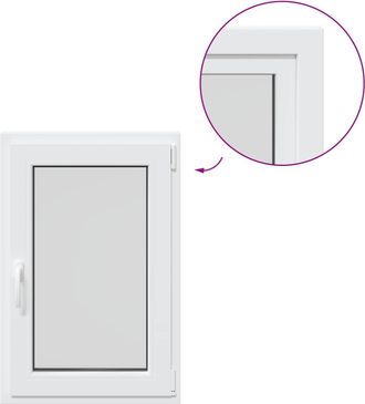 vidaXL Ventana De S&oacute;tano Risor 50 X 100 Cm Pvc Y Vidrio Vidaxl