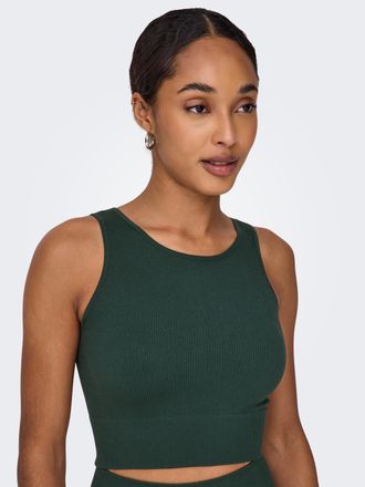 Only Play Trainingstop ONLY PLAY ONPJAIA LIFE, Damen, Gr. M (L), gr&uuml;n (scarab), Jersey, Obermaterial: 75% Nylon, 15% Polyamid, 10% Elasthan, unifarben, slim fit