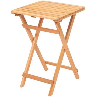 Dmora Mesa De Exterior Piasco, 2 Asientos, 60x60x72h Cm Marr&oacute;n