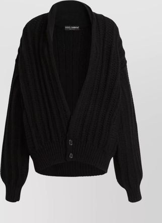 Dolce & Gabbana ribbed virgin wool long-sleeve cardigan