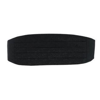 Trafalgar Store Banbury Tone on Tone Paisley Silk Cummerbund in Black at Nordstrom