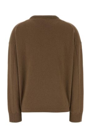 Max Mara Womens Brown Wool Blend Nebbie Sweater Fango Exterior: Cashmere Maglieria